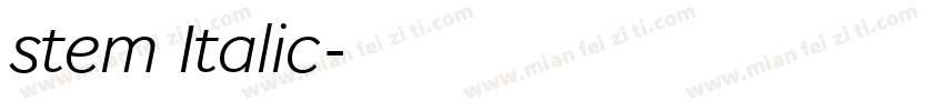 stem Italic字体转换